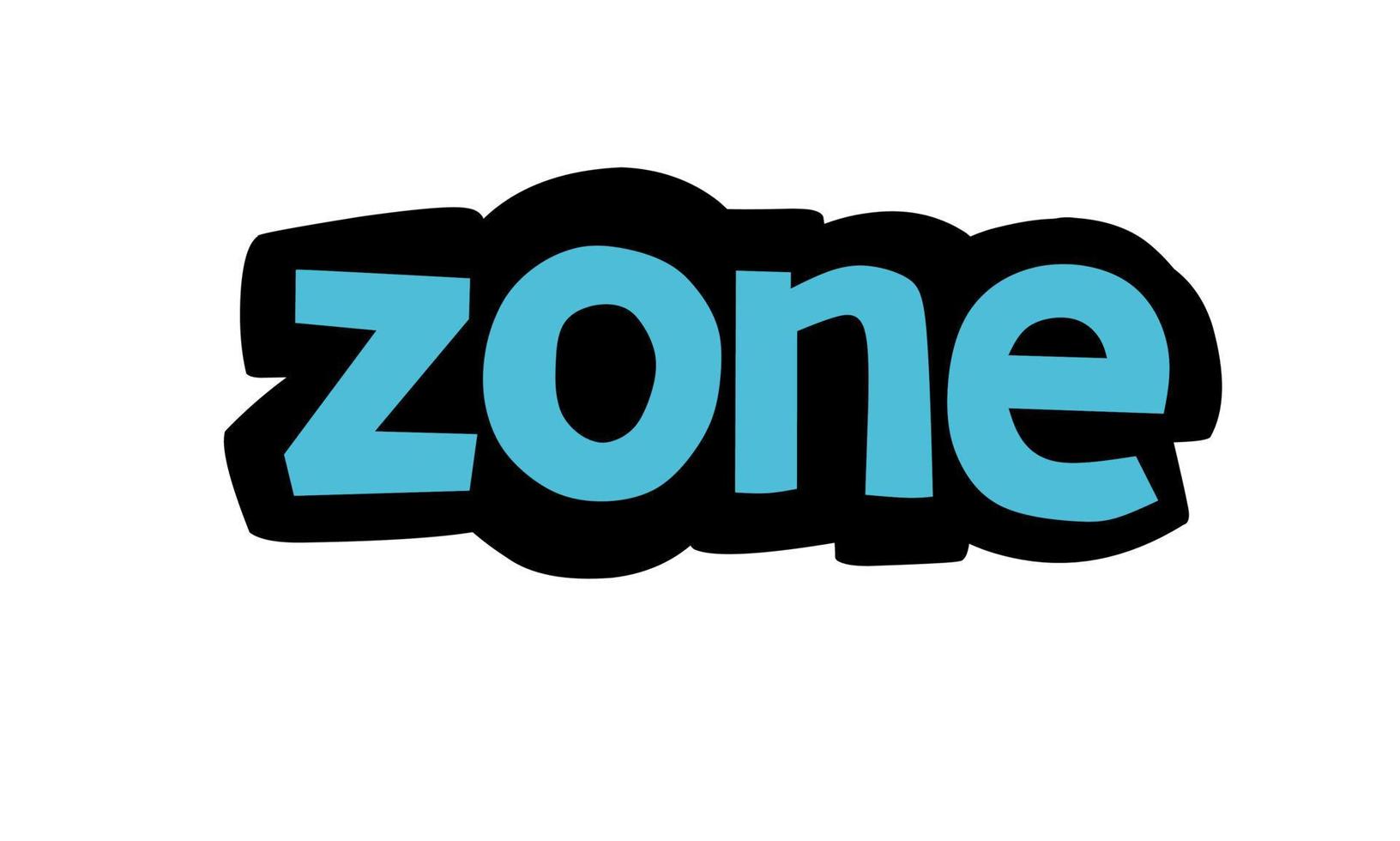 ZONE writing vector design on white background