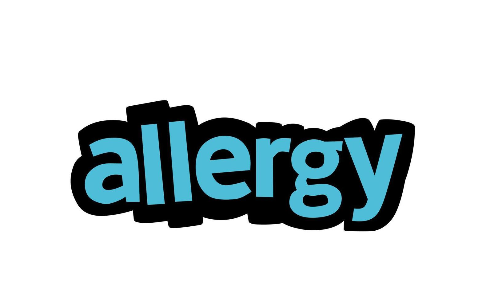 ALLERGY writing vector design on white background