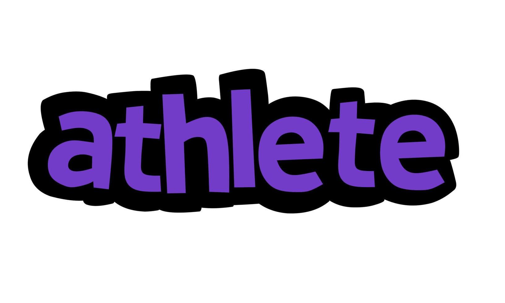 ATHLETE writing vector design on white background 6795086 Vector Art at