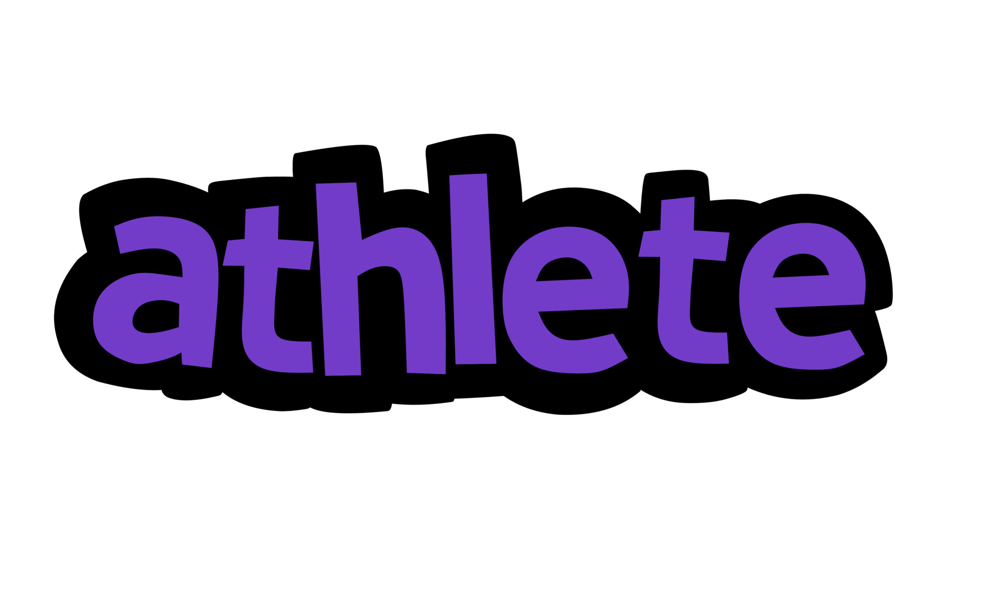 ATHLETE writing vector design on white background 6795086 Vector Art at