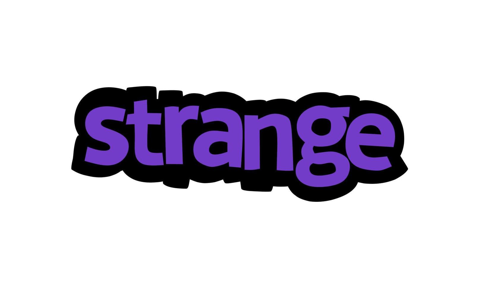 STRANGE writing vector design on white background