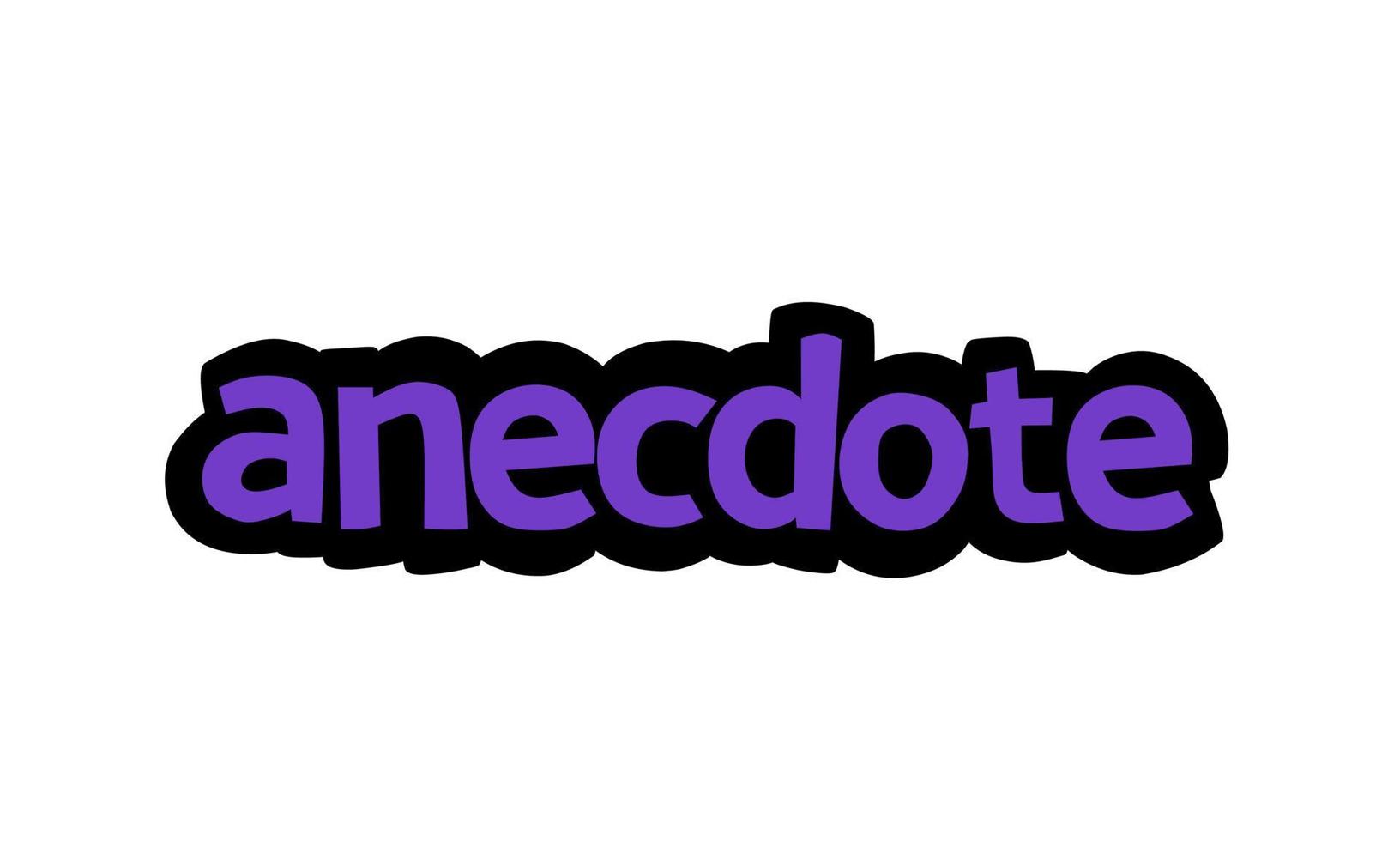 ANECDOTE writing vector design on white background