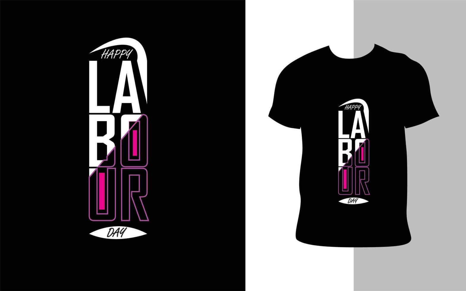 Happy Labour Day Typography T-Shirt Design vector