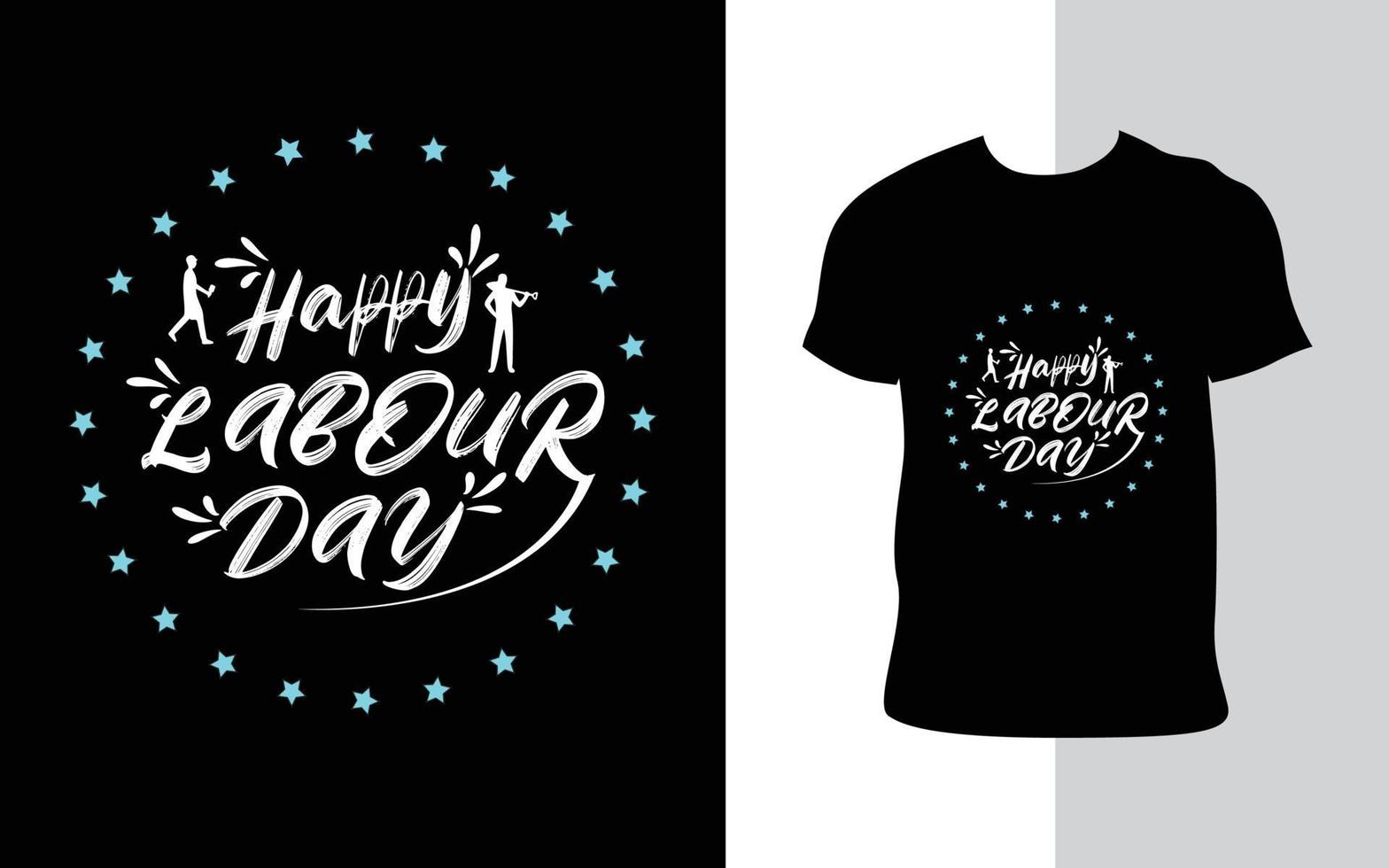 Happy Labour Day Typography T-Shirt Design vector