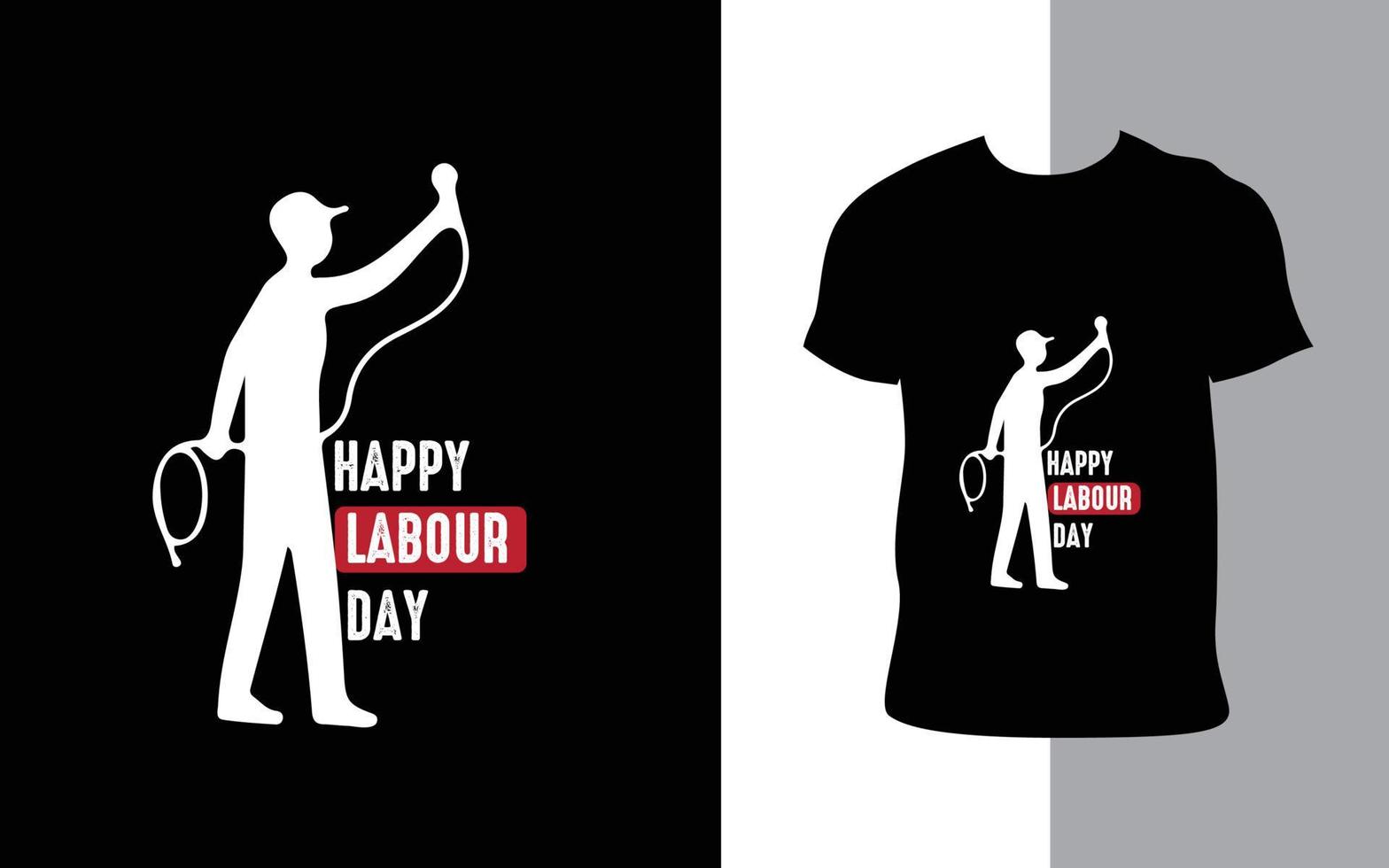 Happy Labour Day Typography T-Shirt Design vector