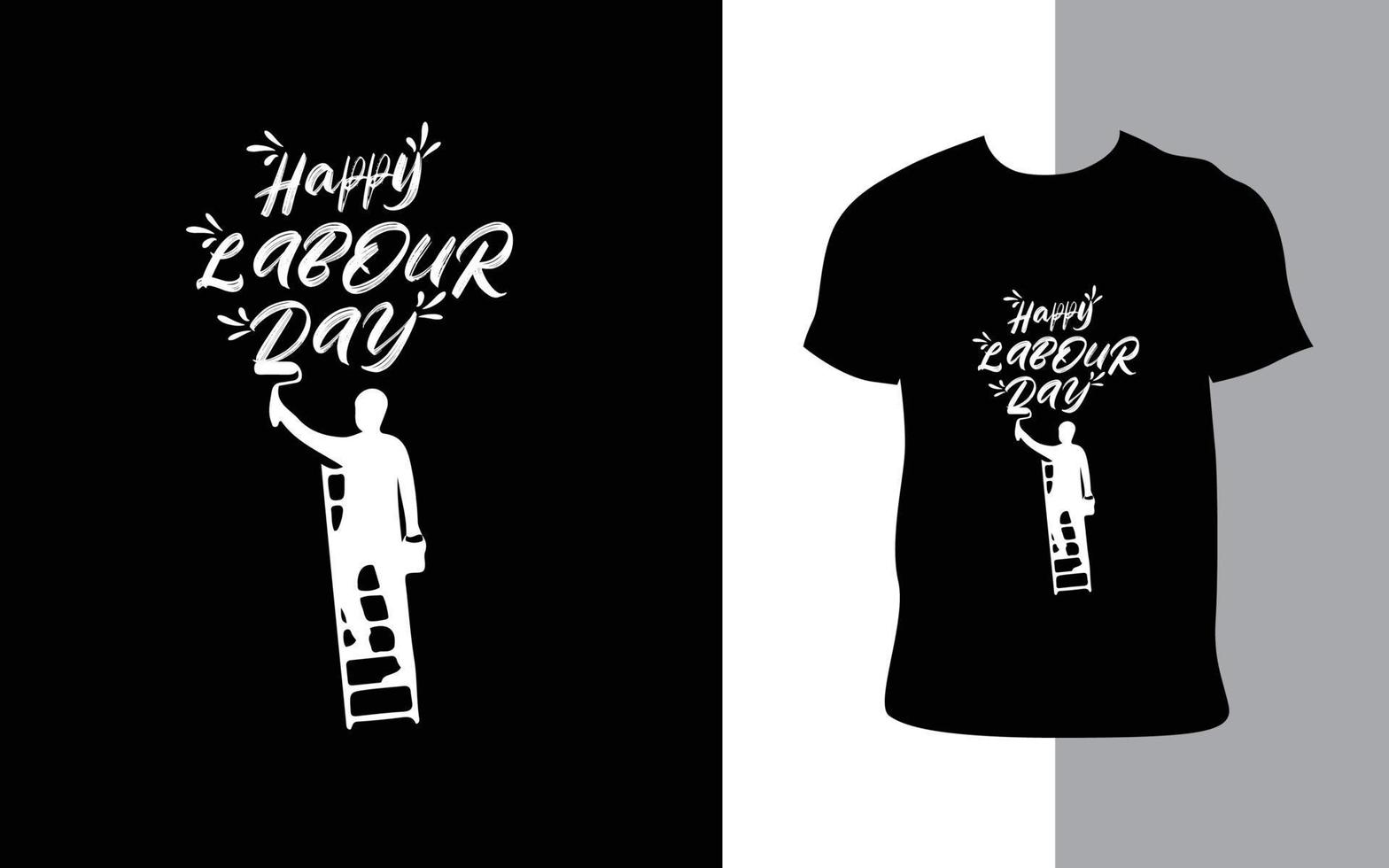 diseño de camiseta de tipografía feliz día del trabajo vector
