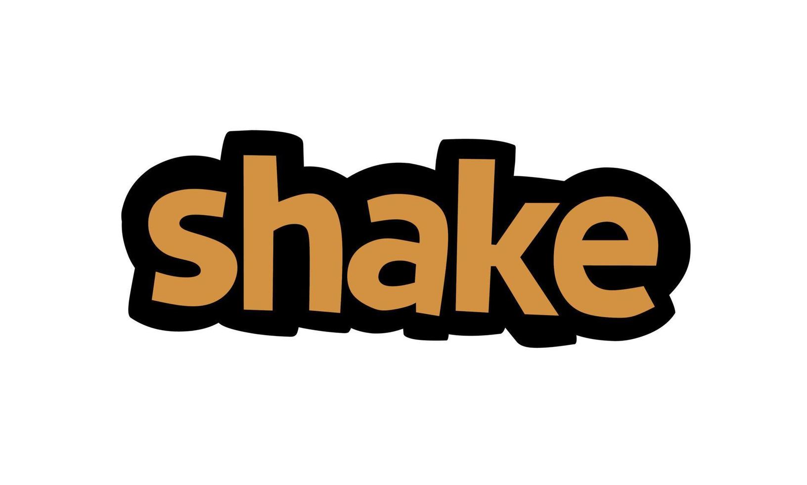 SHAKE writing vector design on white background