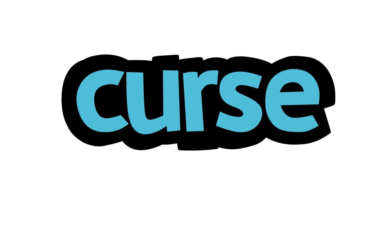 CURSE writing vector design on white background