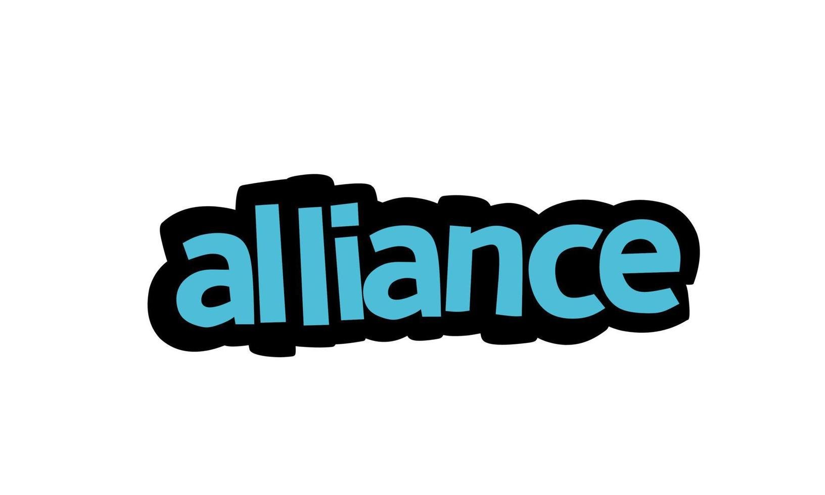 ALLIANCE writing vector design on white background