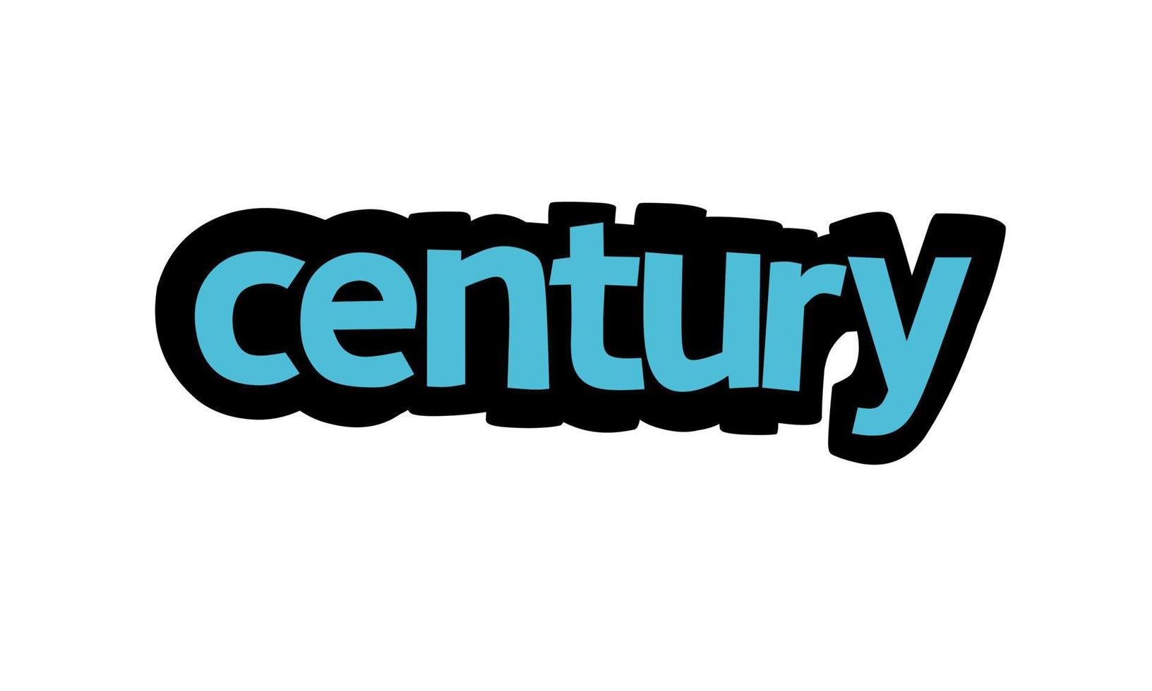 CENTURY  writing vector design on white background