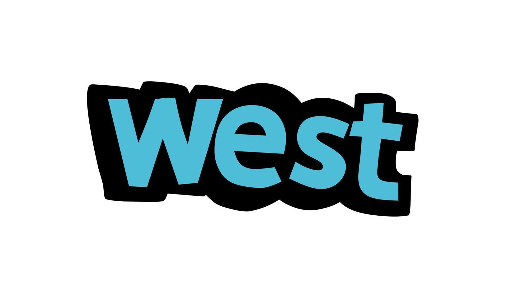 WEST writing vector design on white background