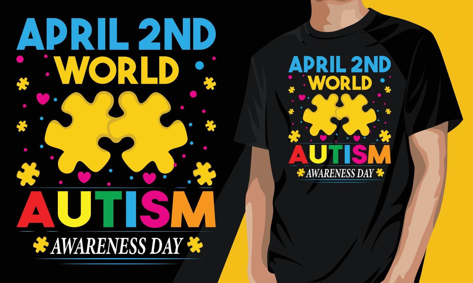 2 de abril día mundial de concientización sobre el autismo vector