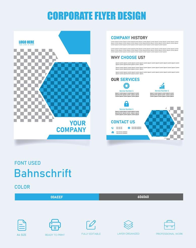 corporate business flyer eight vector