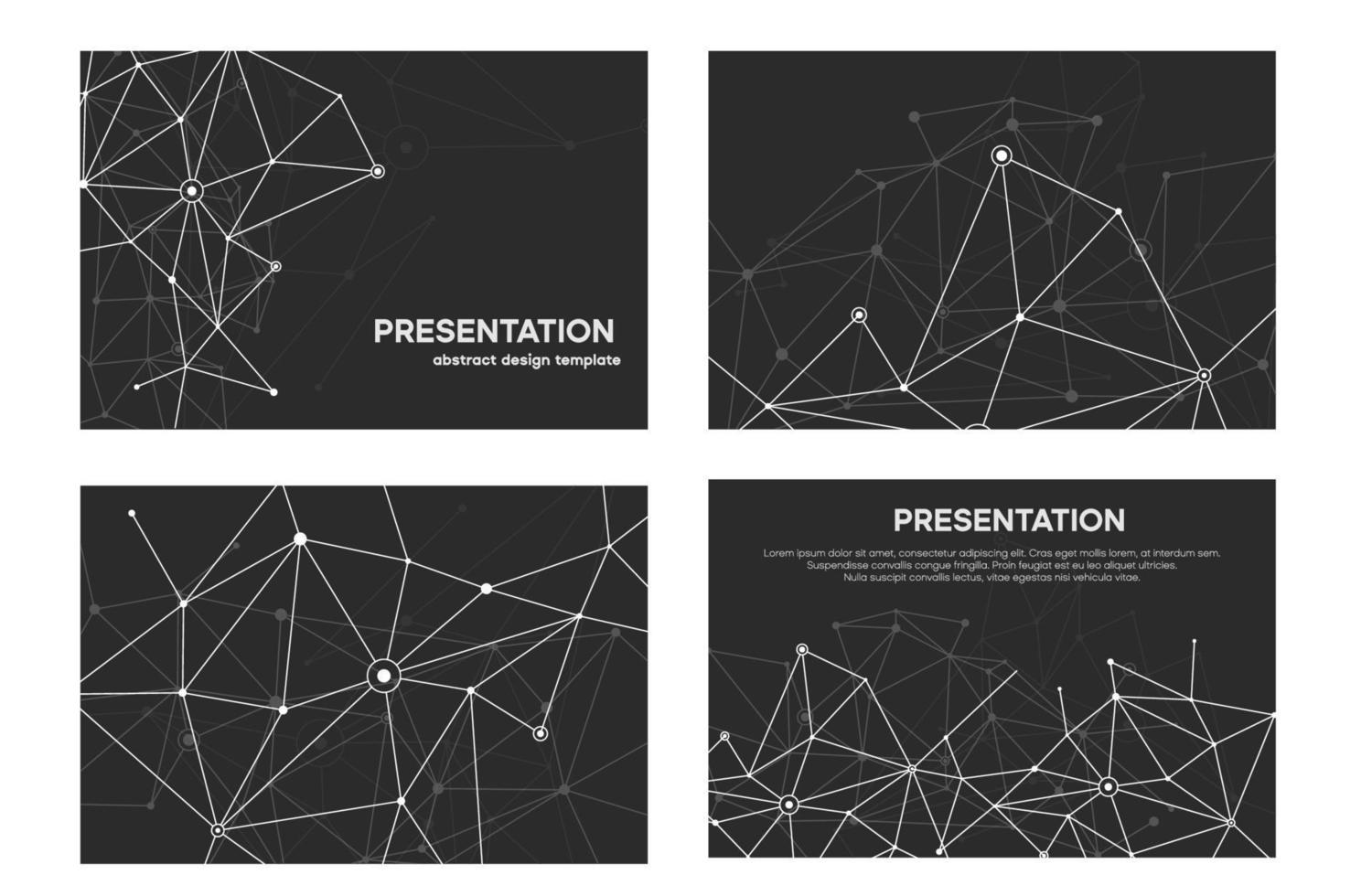 Grayscale global presentation design. Minimal abstract cover for slides and brochures vector