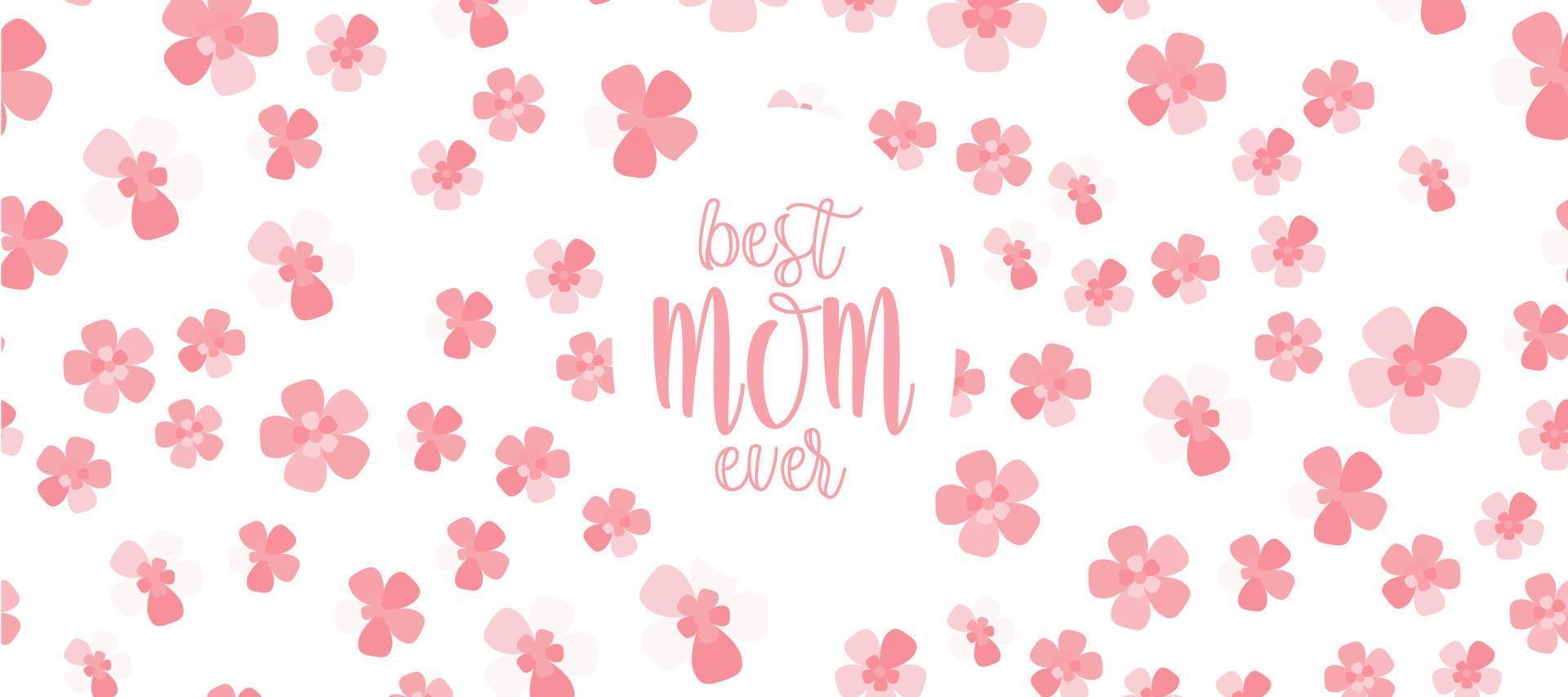 Best MOM ever horizontal website banner design. Simple lettering for Mother day in vector. 11 oz Mug sublimation for gift idea vector