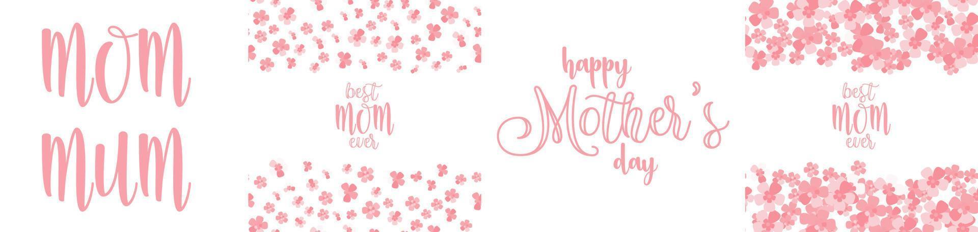 Happy Mother Day postcard templates. Sublimation print gift idea for mommy. Craft design layout with cute typographic vector