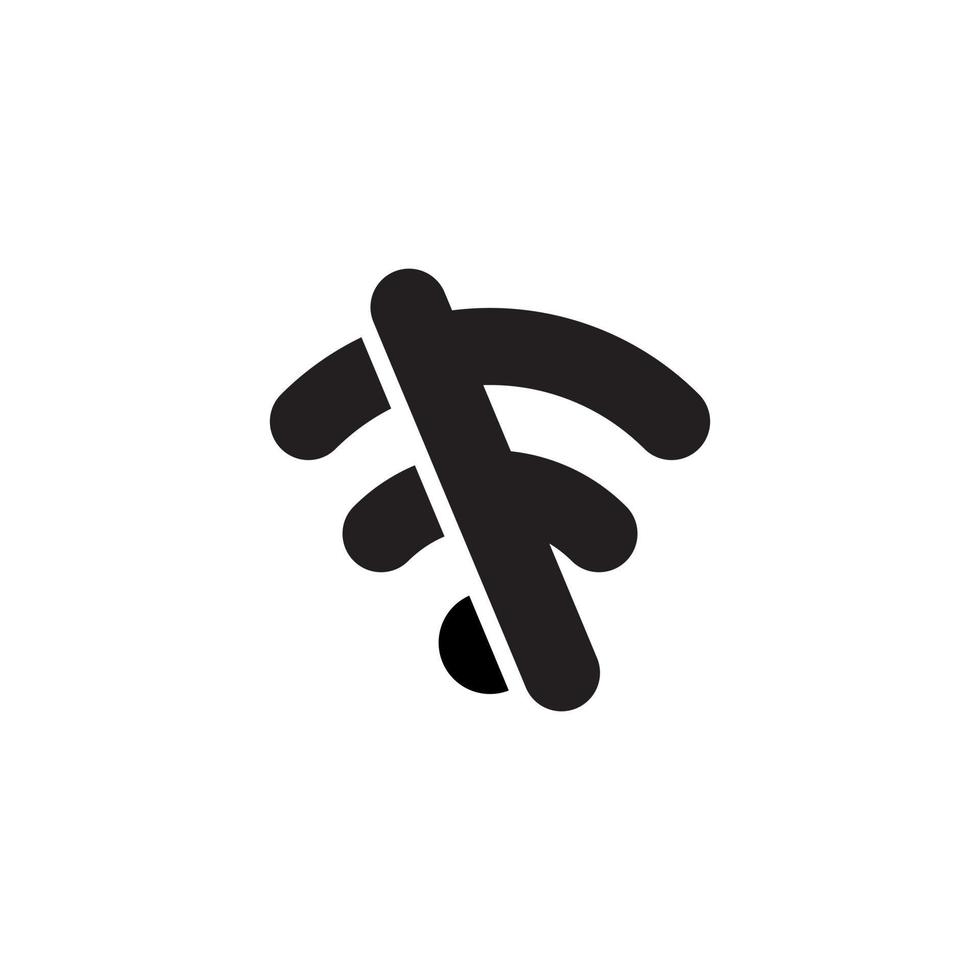 Wifi Off, No Internet Connection Icon Vector Illustration