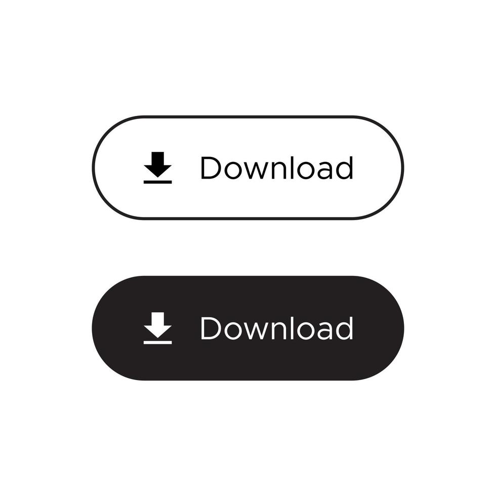 Download Button Icon for Web or Mobile App vector