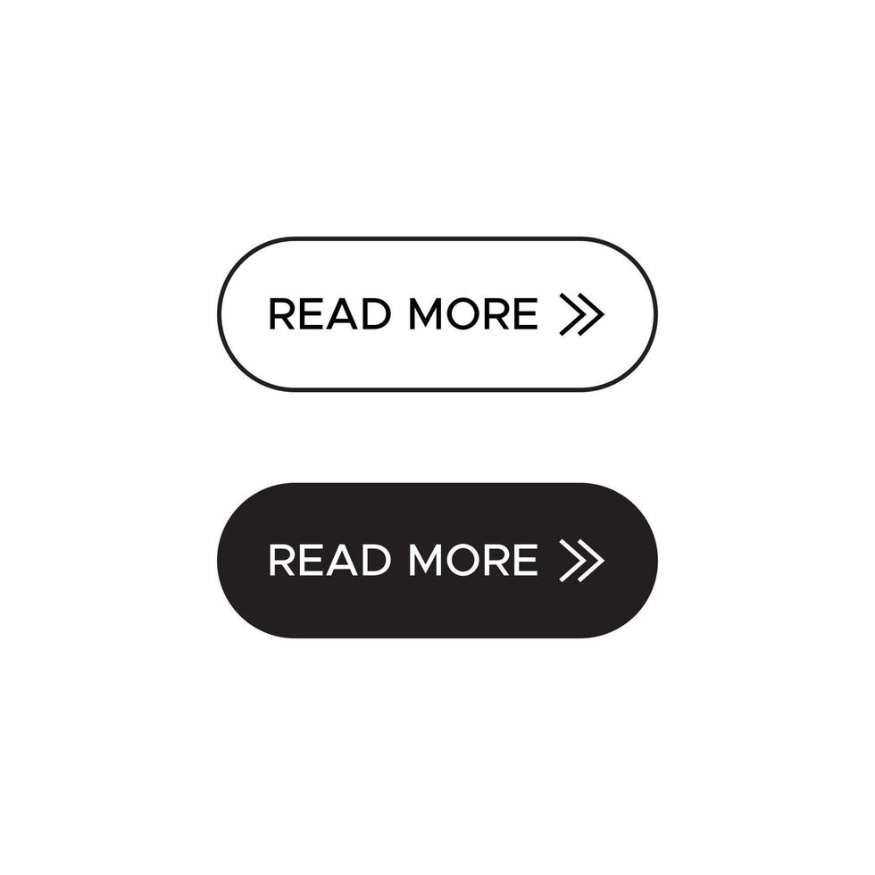 Read More Button Icon for Web or Mobile App vector