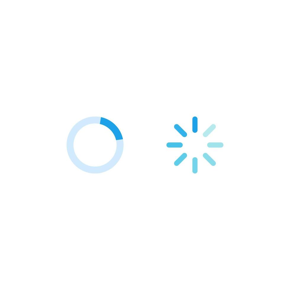 Circle Loading Icon Vector in Flat Style