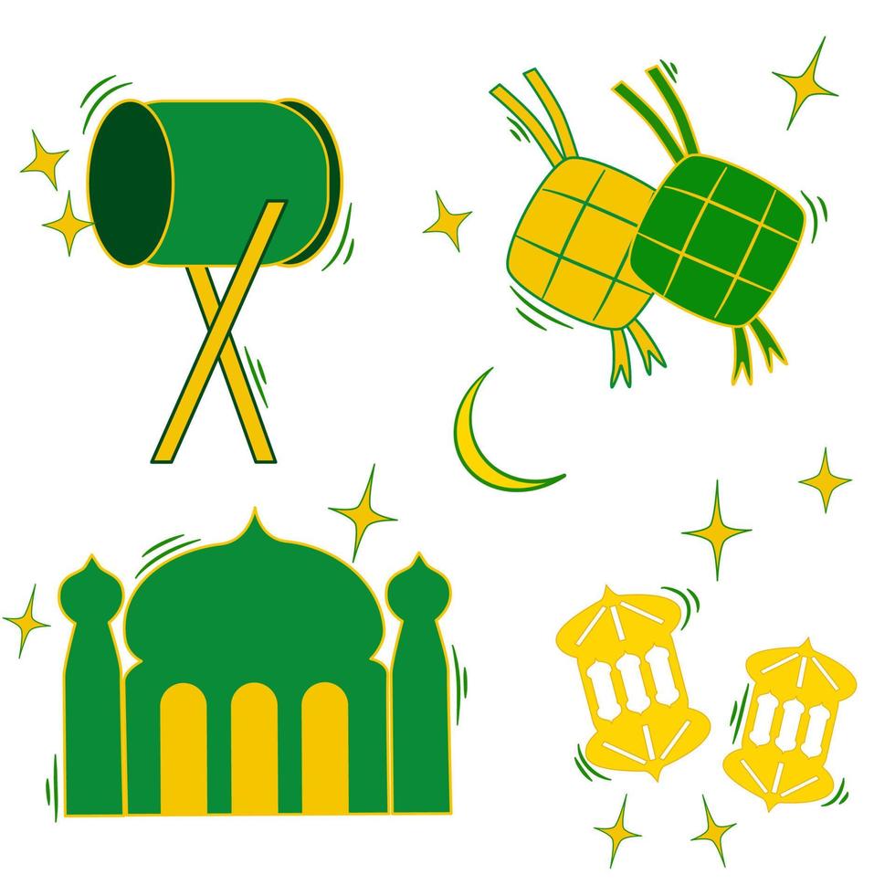 Vector for cute Ramadan doolde