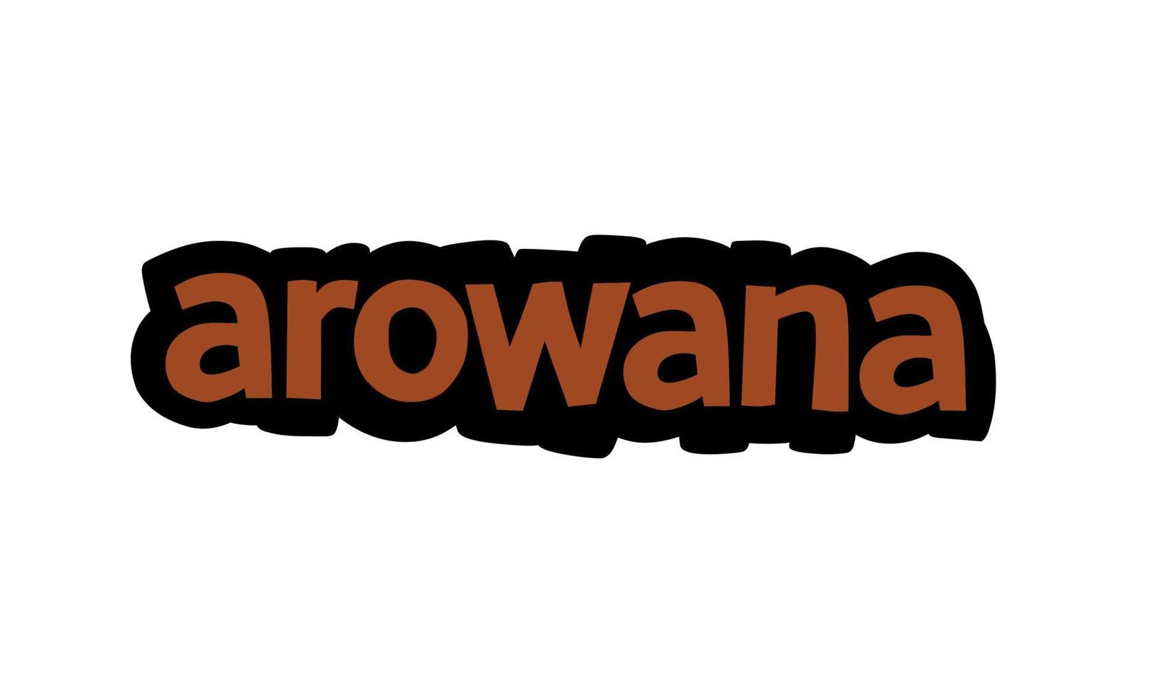 AROWANA writing vector design on white background