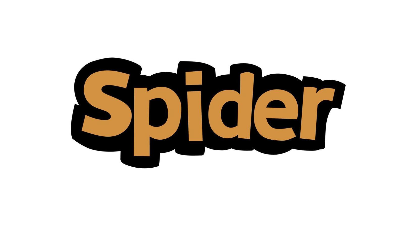 SPIDER writing vector design on white background