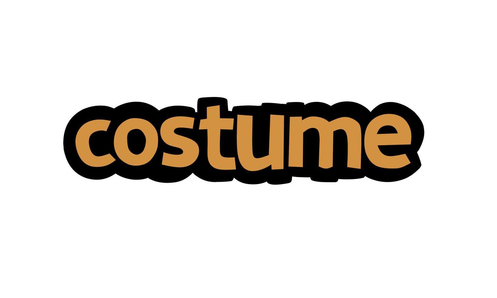COSTUME writing vector design on white background