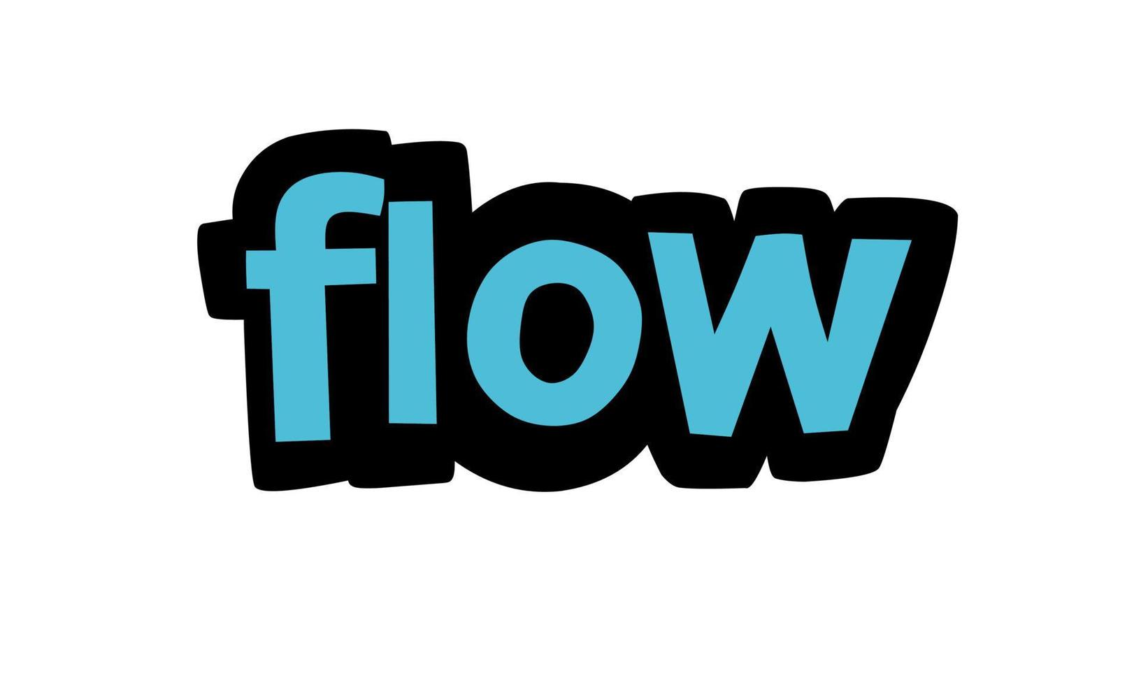 FLOW writing vector design on white background