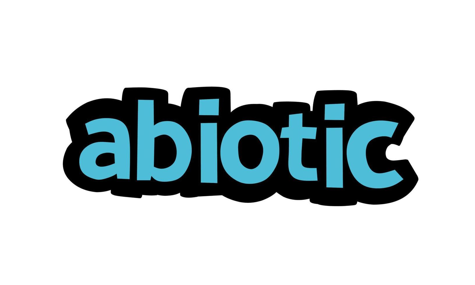ABIOTIC writing vector design on white background