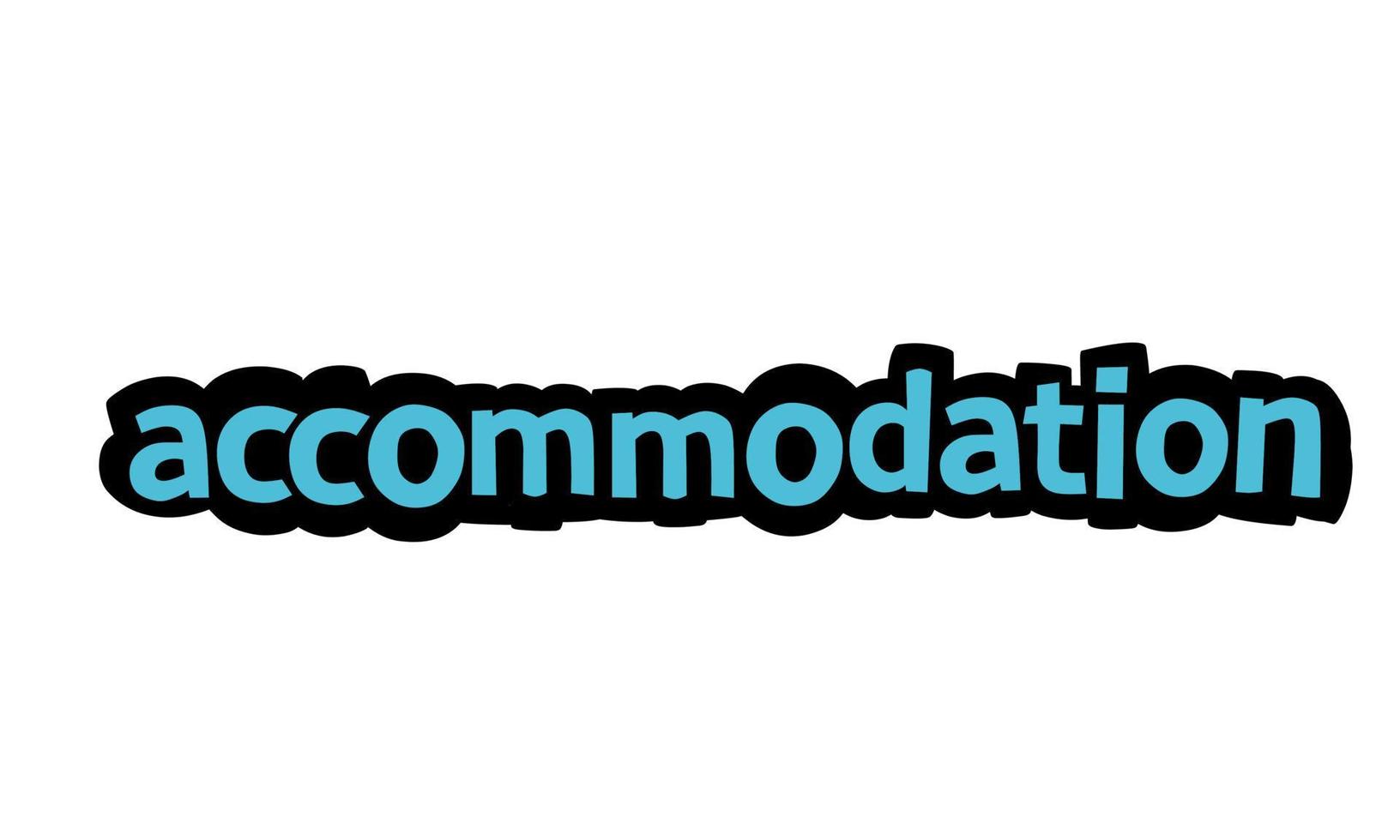 ACCOMMODATION writing vector design on white background