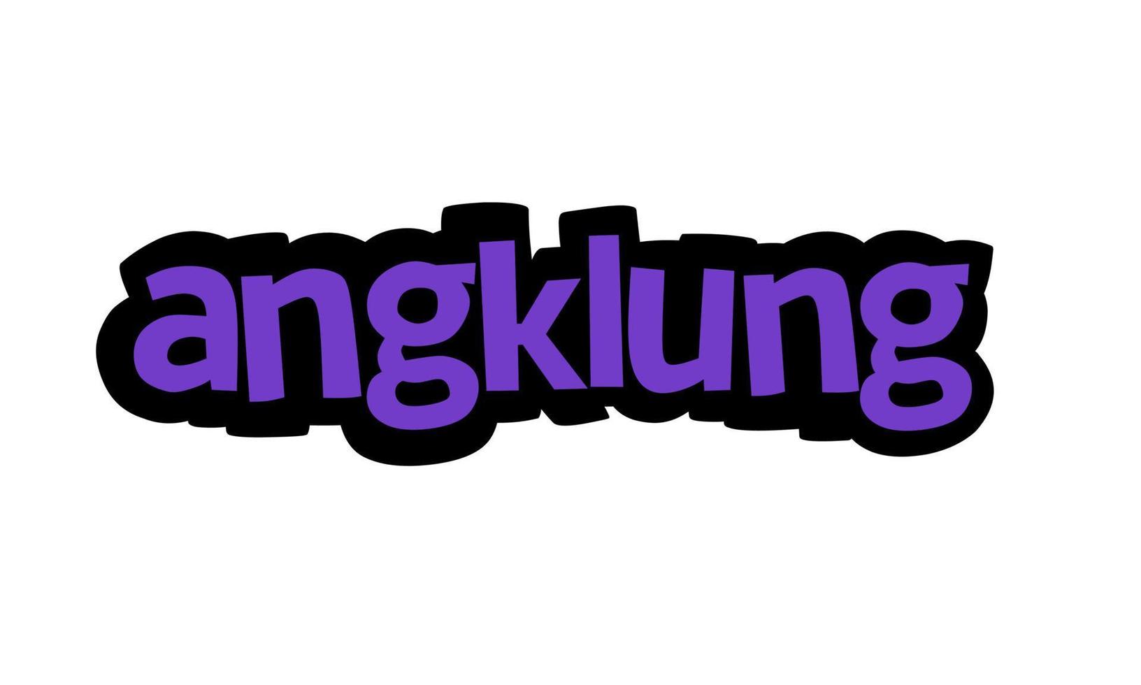 ANGKLUNG writing vector design on white background