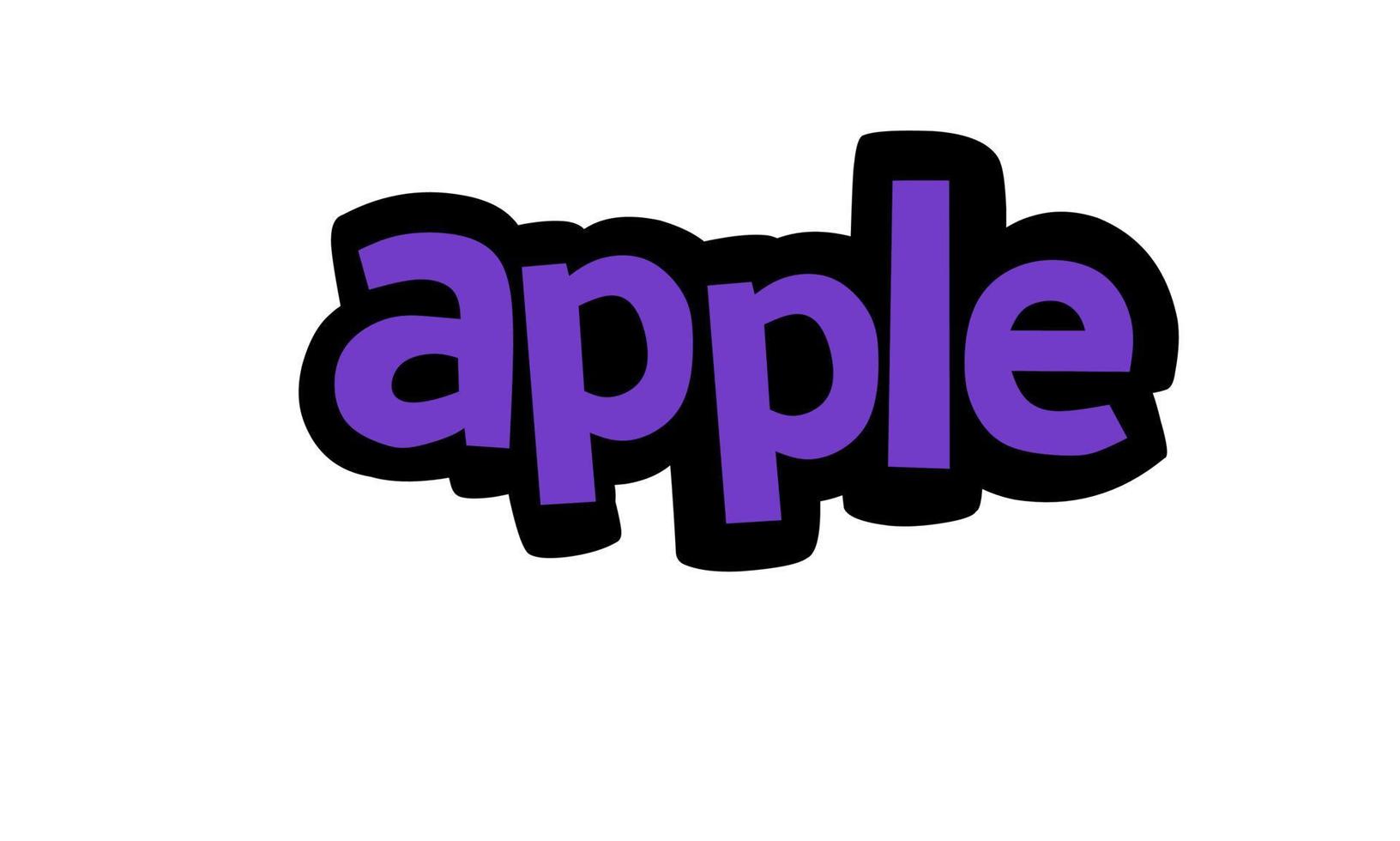 APPLE writing vector design on white background