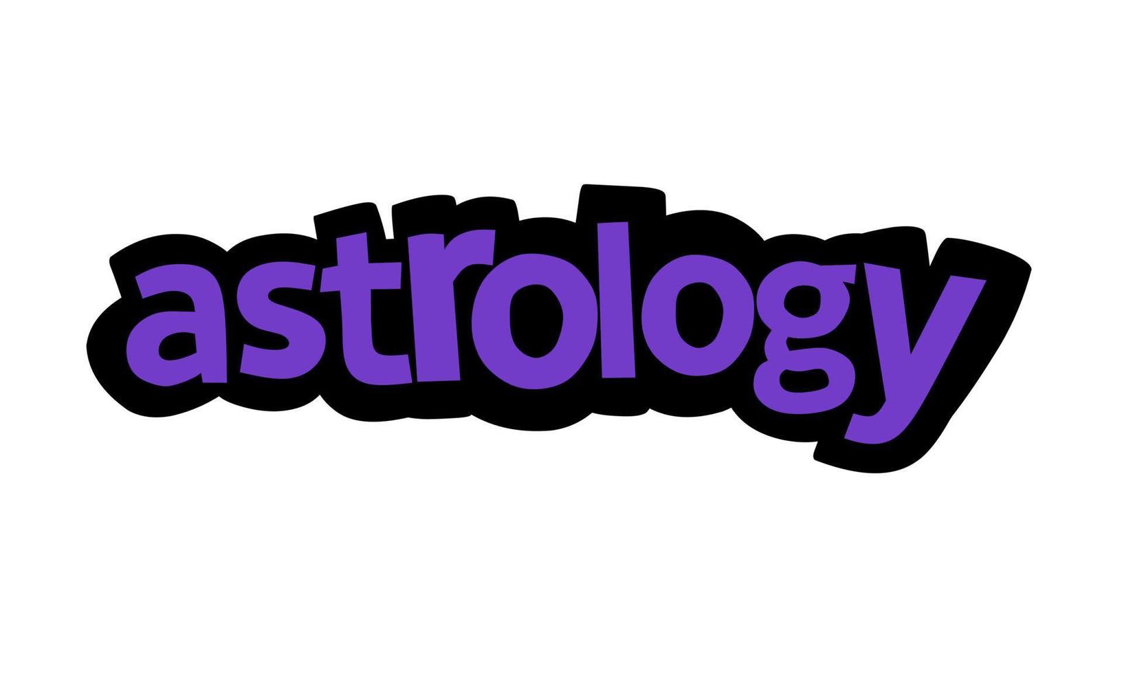 ASTROLOGY writing vector design on white background