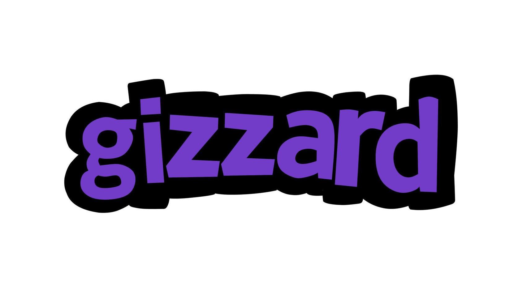 GIZZARD writing vector design on white background