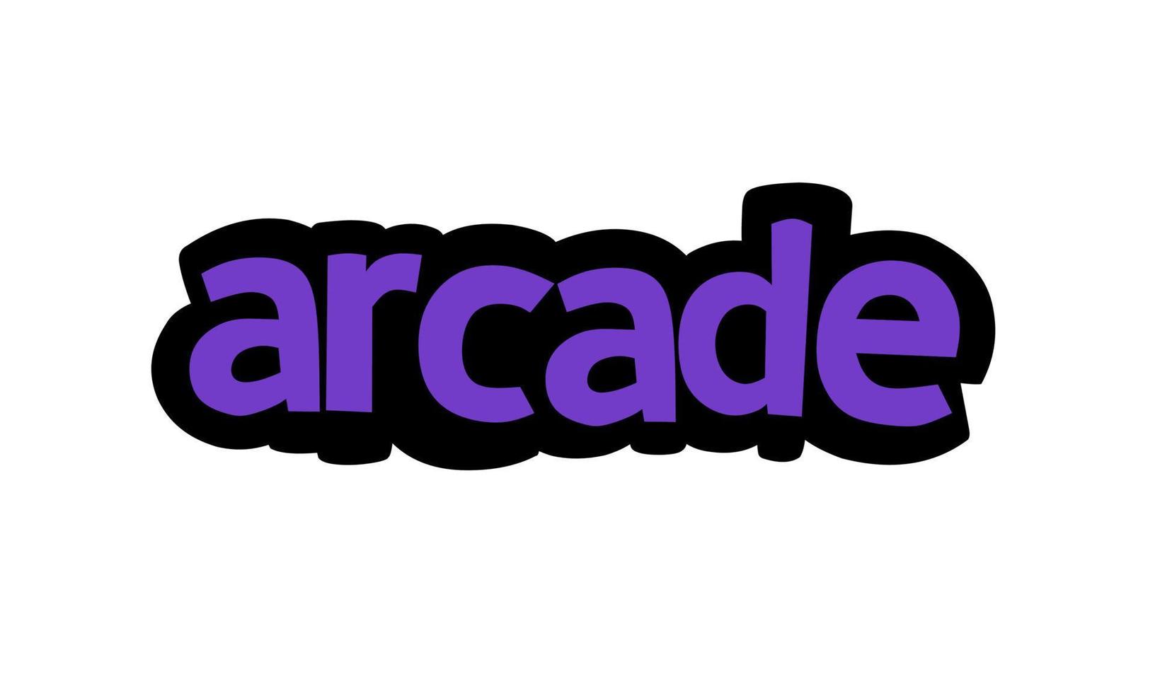 ARCADE writing vector design on white background