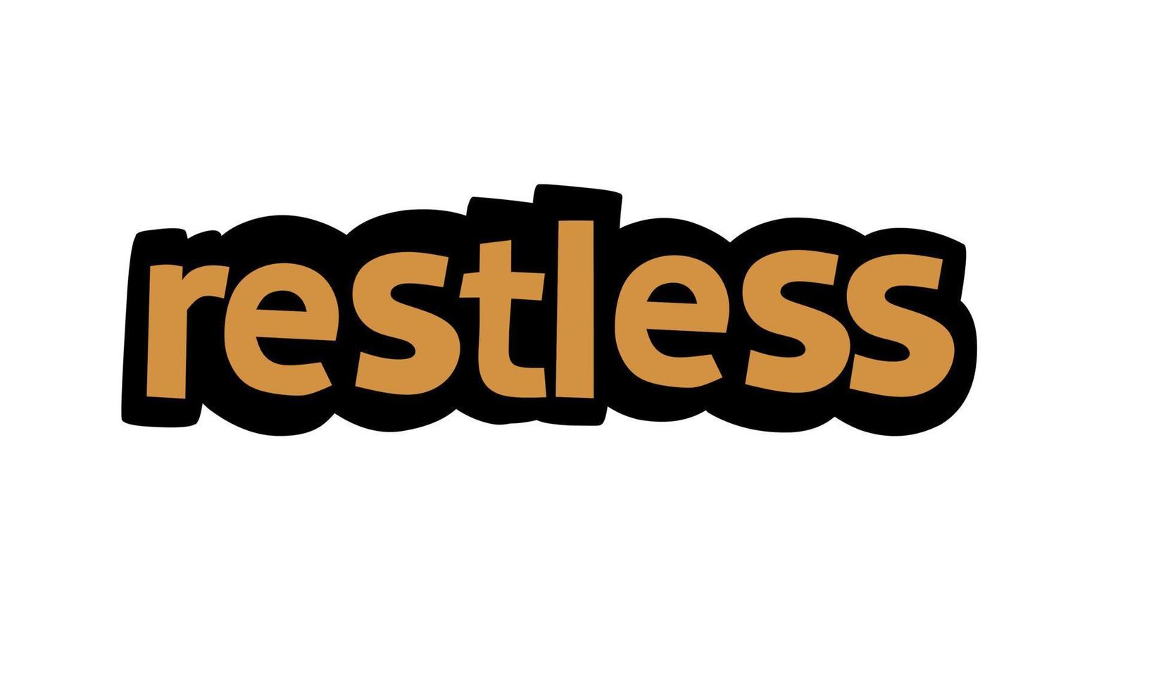 RESTLESS writing vector design on white background