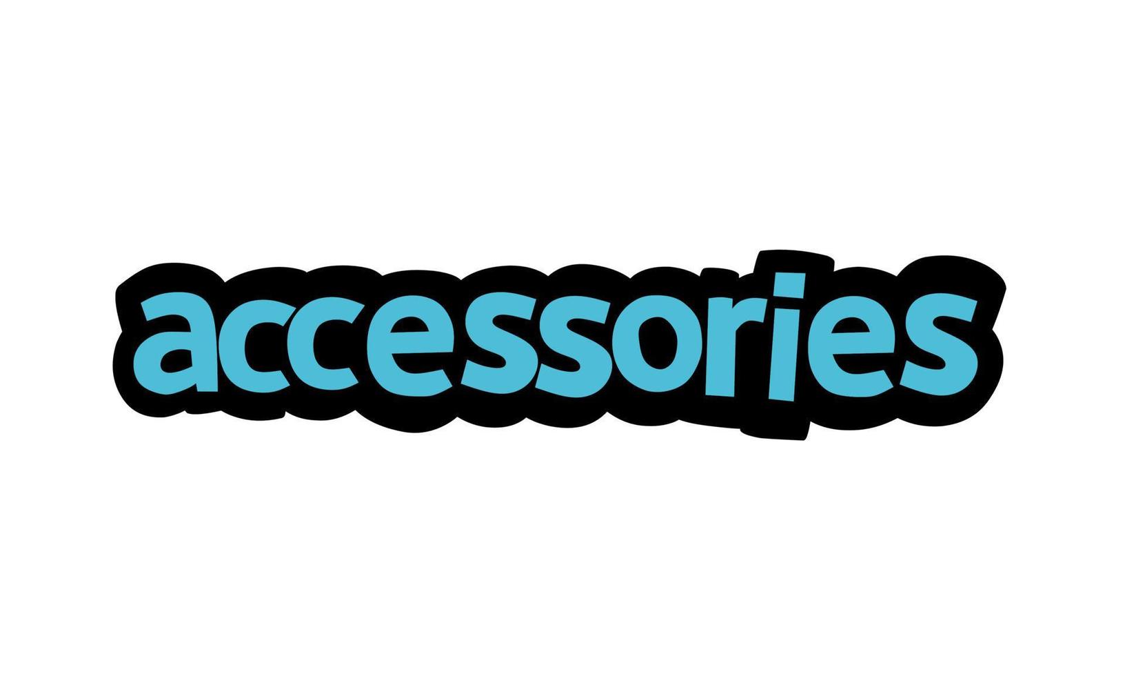 ACCESSORIES writing vector design on white background