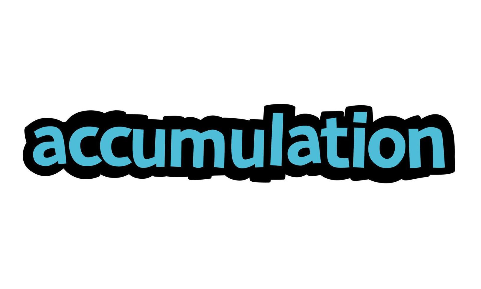 ACUMULATION writing vector design on white background