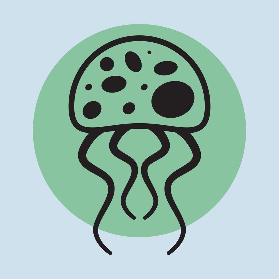 ilustración de vector de diseño de icono de medusas