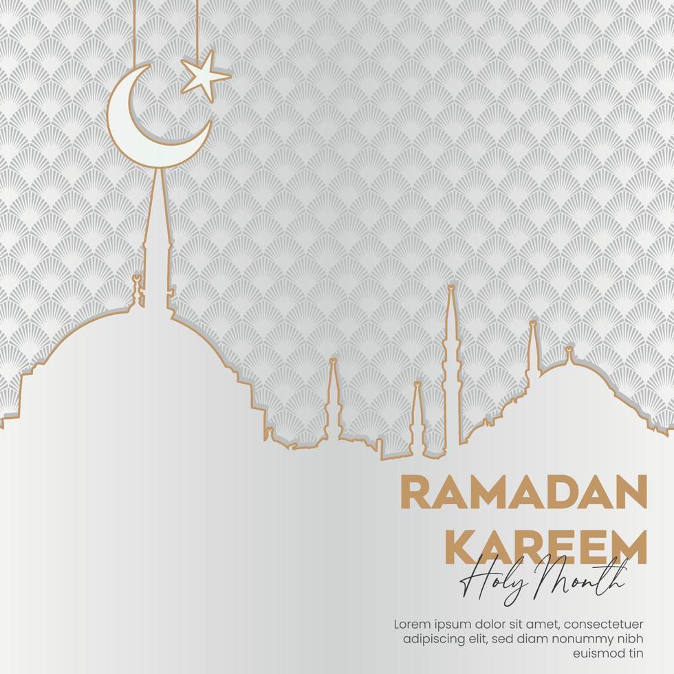 Elegant ramadan kareem decorative background vector