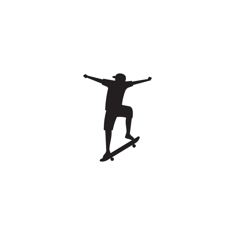 Skateboarder logo or icon design vector