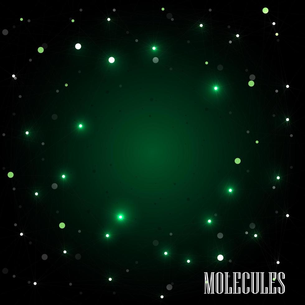 Vector illustration of  Abstract molecules background