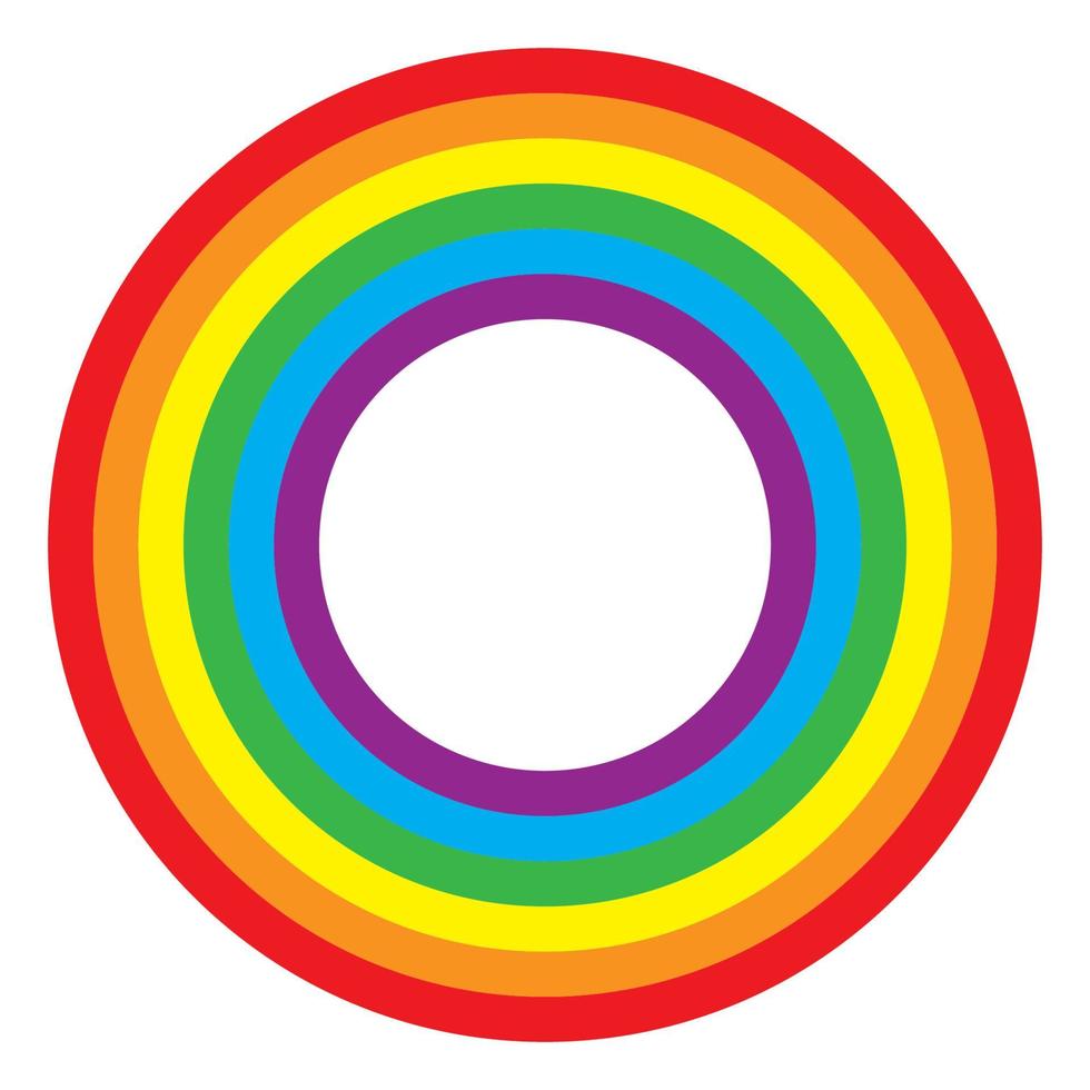 color del arco iris lgbt en forma de donut para plantilla, banner y fondo. vector