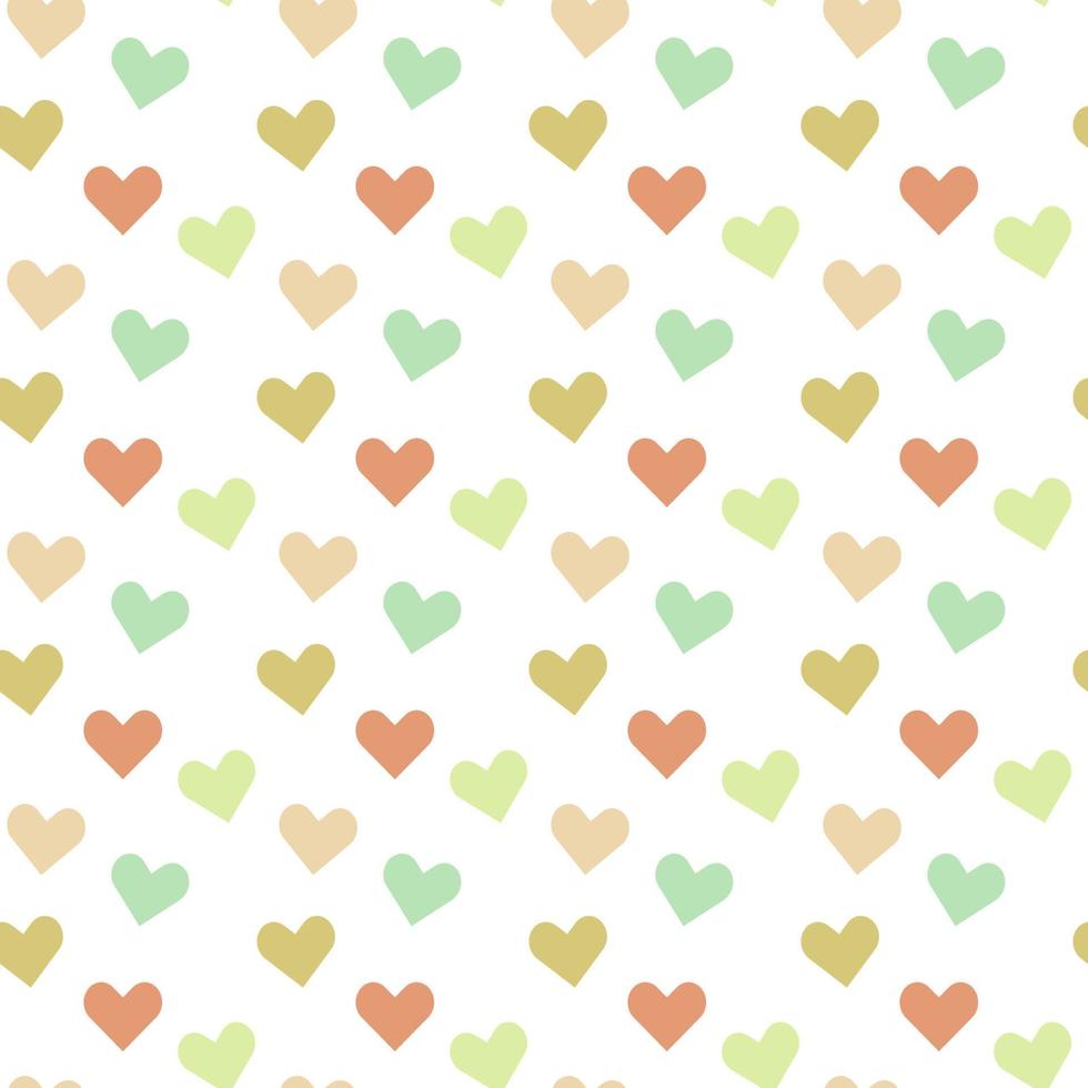 Pastel heart in seamless pattern on white background 6796086 Vector Art ...