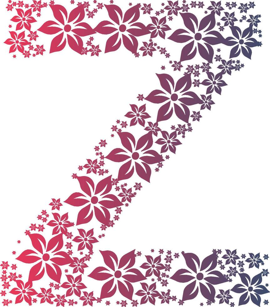 z letter flower design vector