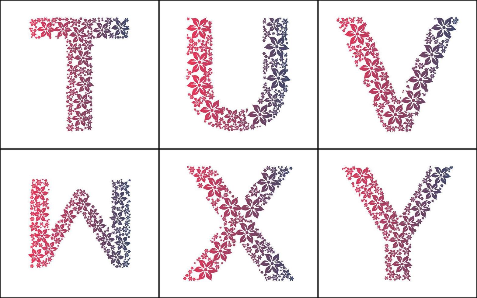 Alphabet Flower Design vector