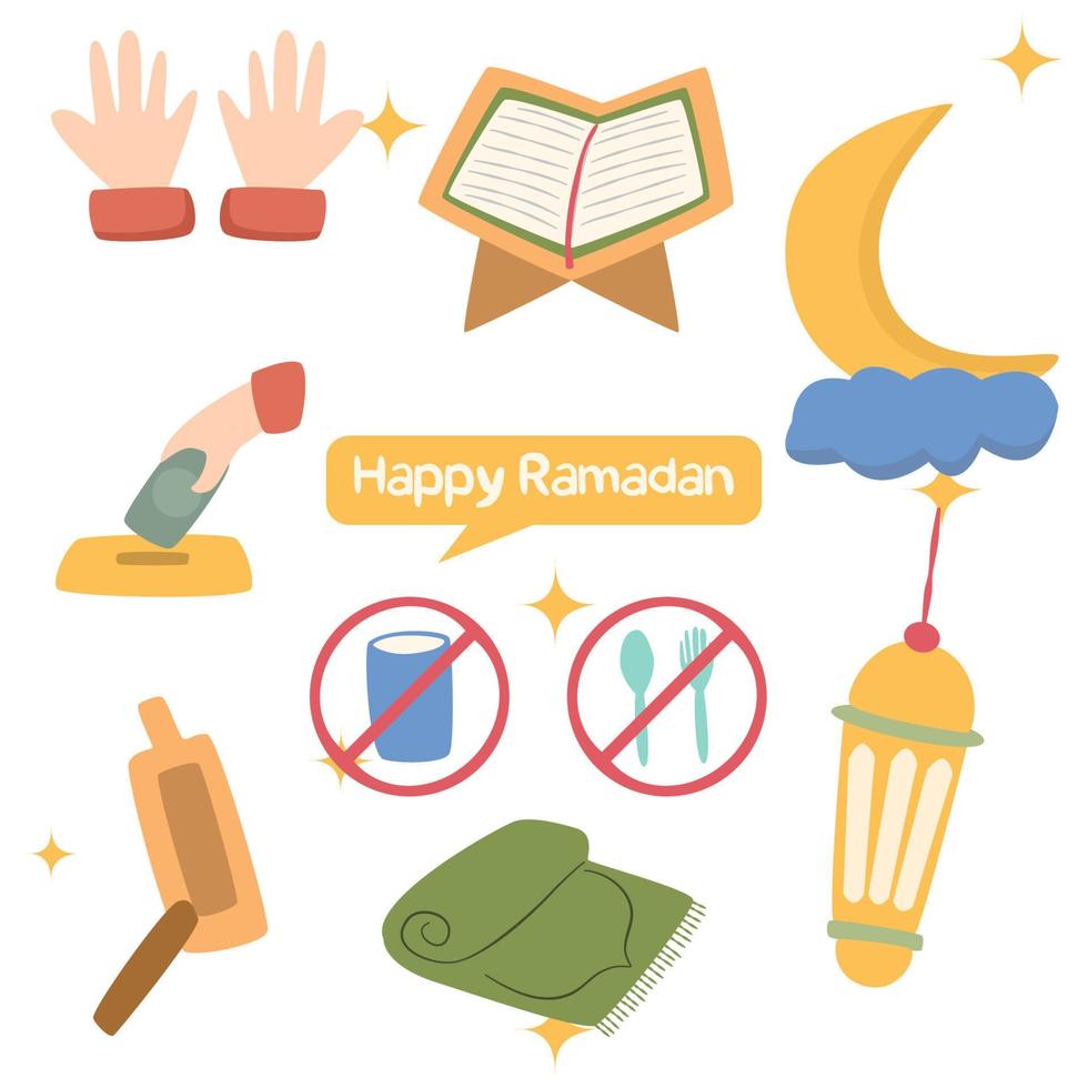 Ramadan Kareem clip art collection vector