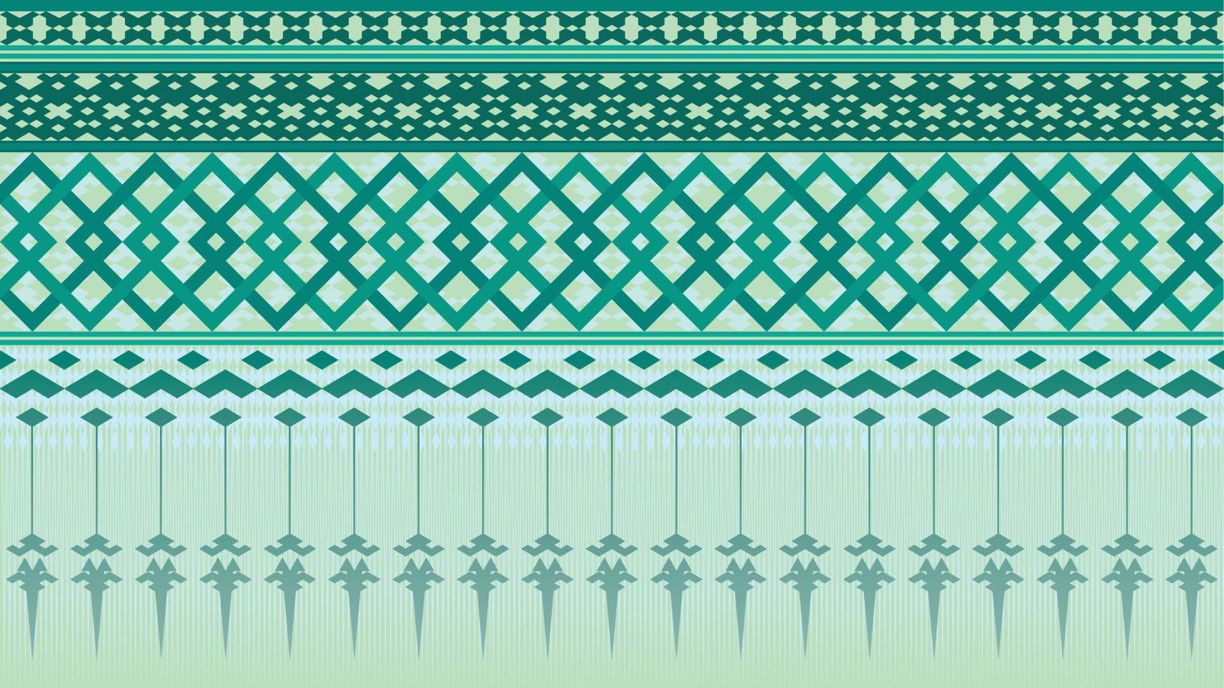 fondo abstracto de diseño de patrón geométrico, patrón geométrico oriental verde, alfombra, tela, ilustración 2d vector