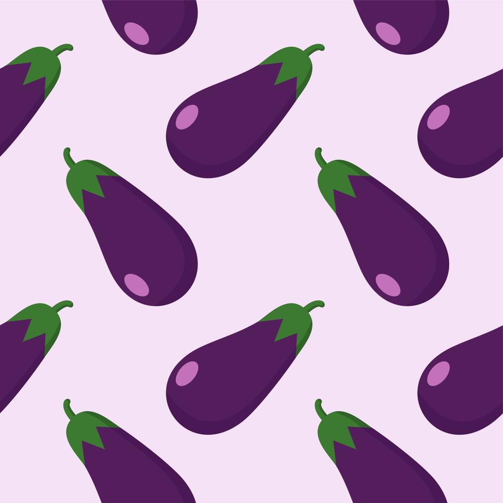 eggplant seamless pattern. Eggplant Seamless Pattern Background Vector Design Template